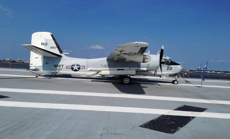 Aircraft On The Flight Deck Of The USS Yorktown - S-2E Tracker - Photo courtesy of Keith & Sue Rowell.