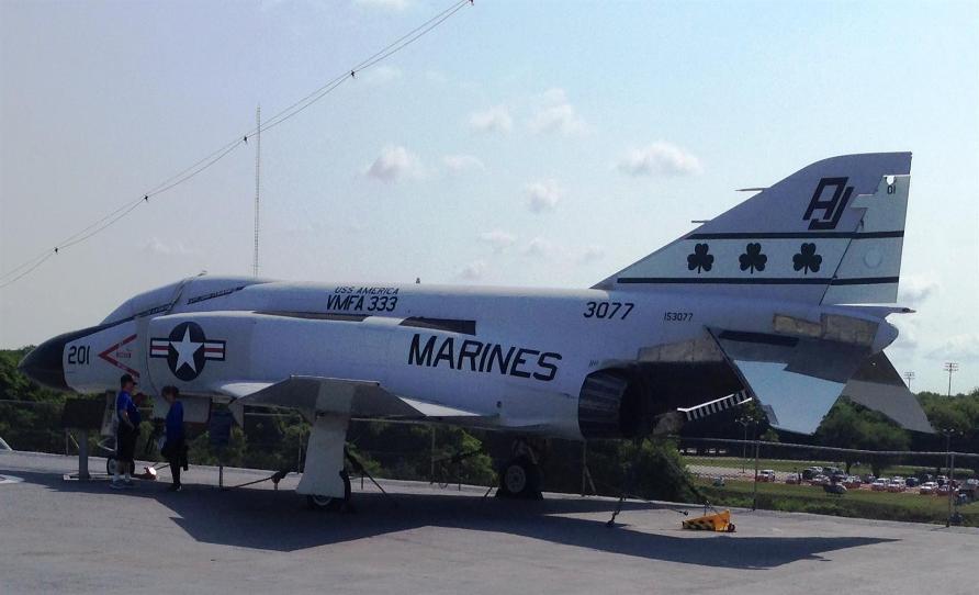 Aircraft On The Flight Deck Of The USS Yorktown - F-4 Phantom II - Photo courtesy of Keith & Sue Rowell - The