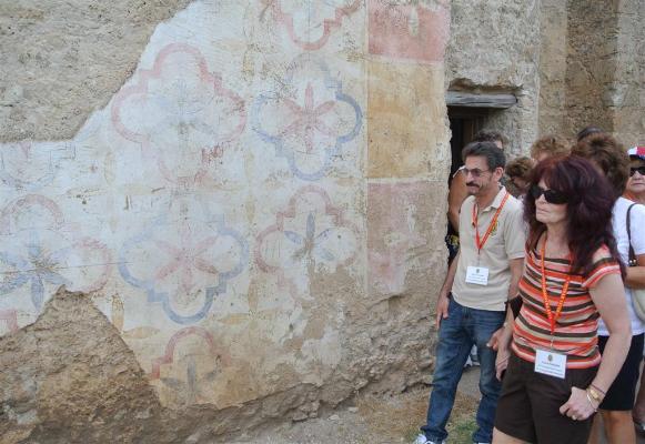 Some Of The Original Colored Tiles Still On The Walls - Photo courtesy of Greg & Chau Farris.