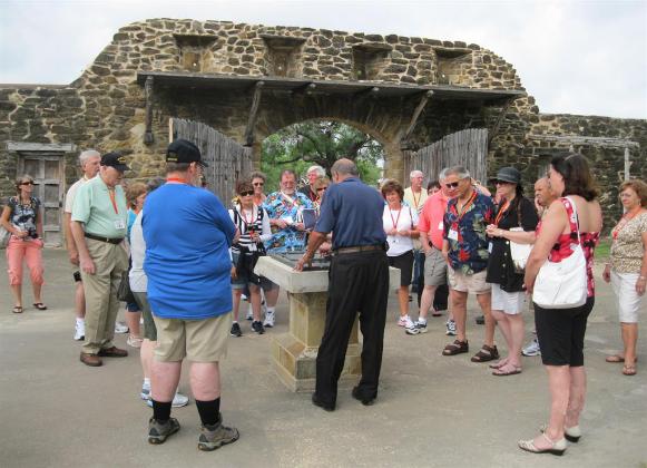 Our Tour Guide Is Telling Us Some Interesting Facts About The Mission - Photo courtesy of Tom & Rose LeMoine.