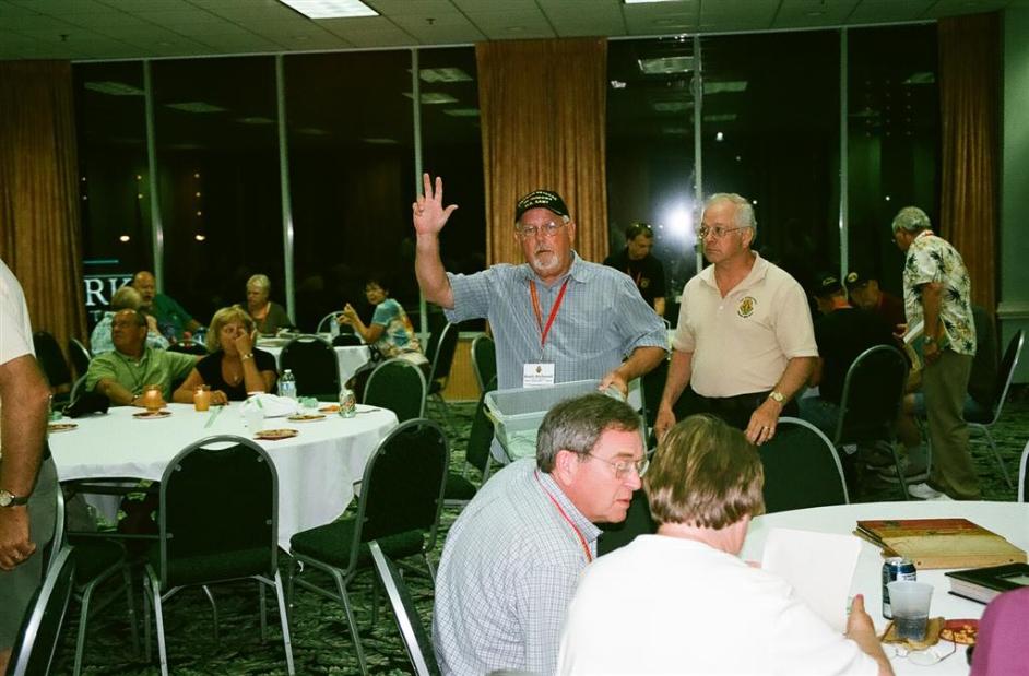 Randy & Tom selling raffle tickets. - Photo courtesy of Mike & Kathy Bayne