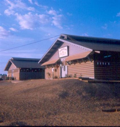 Left - 551st Outhouse With The Recycling Cans And Diesel Fuel Drums - Right - 71st Battalion Headquarters And Mess Hall