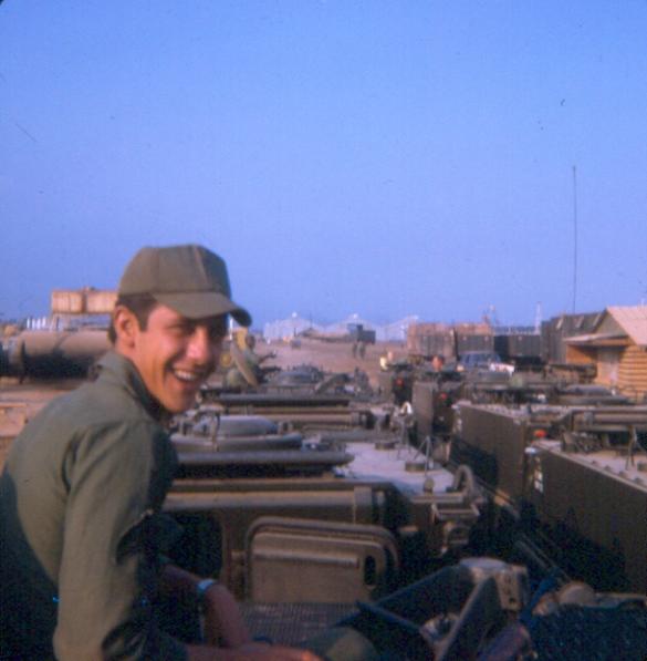 New APC's Lined Up For Long Bien - Some Guards Drove Them And  Road Shotgun 