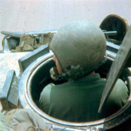 Sgt Krabbenhoeft Driving APC - Newport Guards Riding Escort On First Food Covoy Out Of Newport After Tet 68