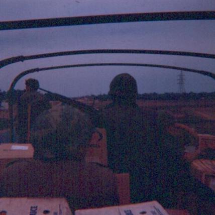 Sgt Krabbenhoeft Driving APC - Newport Guards Riding Escort On First Food Covoy Out Of Newport After Tet 68