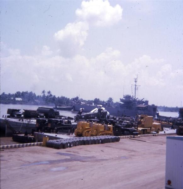 Offloading Equipment At The Barge Site