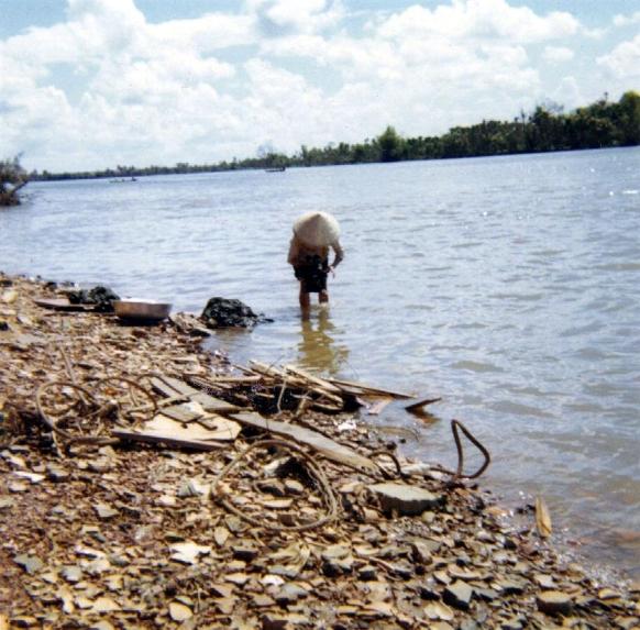 Some Of The Local Vietnamese Near The Barge Site