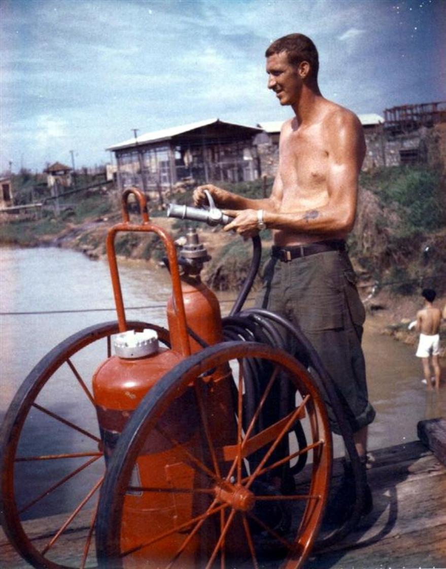 C.W. Getting Ready To Put The Fire Out