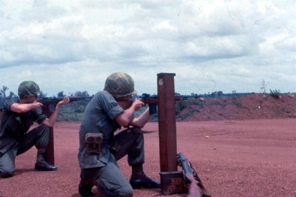 Some Of Us Getting Some Rifle Practice On The Range North Of Long Binh Post