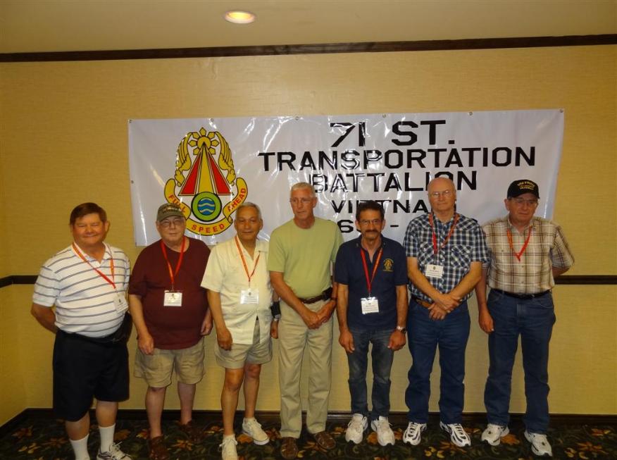 154th TC Members - Tom Poston - Carlos Sisneros - Tony Bracero - Harry Shelton - Al Furtado - Harold Sharp - Vernon Allen - Photo courtesy of Tom & Lilia Poston