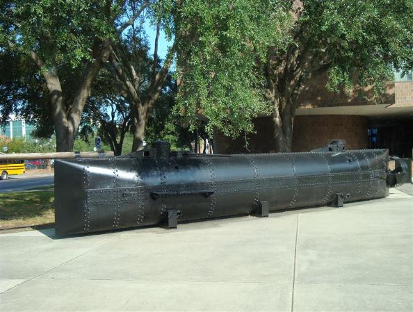 Replica Of The H. L. Hunley Submarine    - Photo courtesy of Al & Carol Furtado.