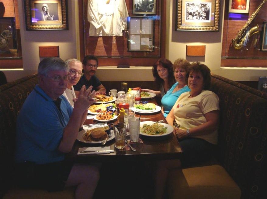 Front To Rear - John & Kay Shook - Al & Holly Krabbenhoeft - Al & Carol Furtado - Photo courtesy of Al & Carol Furtado - Photo Taken By Waitress