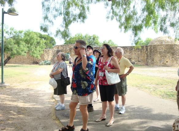 Checking Out The Mesquite Trees - Our Tour Guide Told Us Of The Many Uses Of It During The 1700's - Photo courtesy of Al & Carol Furtado.