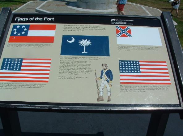 Flags At Fort Sumter - Photo courtesy of Randy & Jan Richmond.