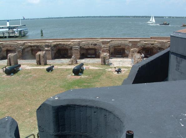 Cannons Inside Fort Sumter  - Photo courtesy of Randy & Jan Richmond.