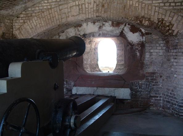 Cannons Inside Fort Sumter  - Photo courtesy of Randy & Jan Richmond.