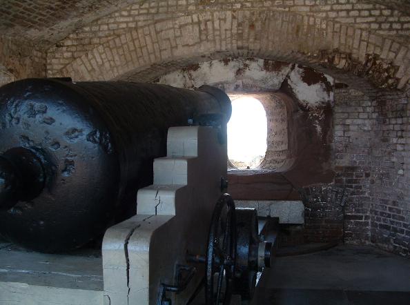 Cannons Inside Fort Sumter  - Photo courtesy of Randy & Jan Richmond.
