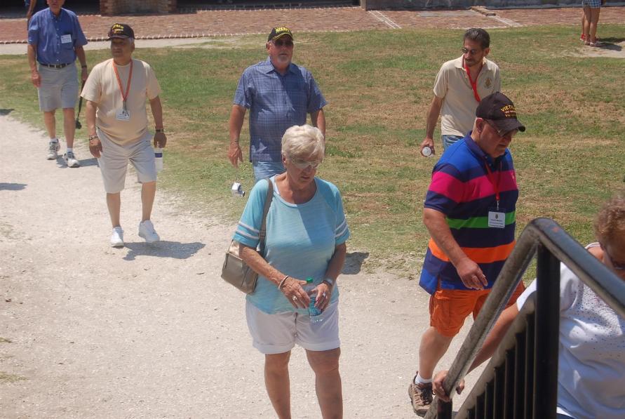 Our Group Heading To The Top Of Fort Sumter - Photo courtesy of Jim & Ann O'Keefe