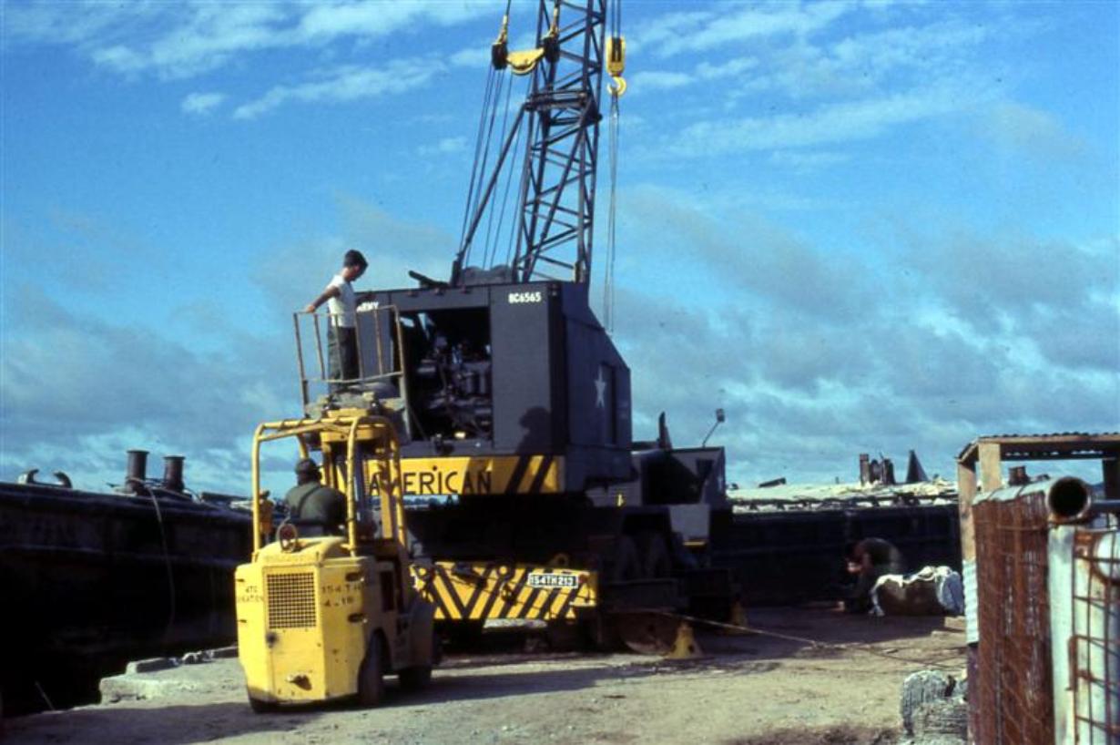 Working The Barge Site At Ben Keo - 154th Equipment In Photo