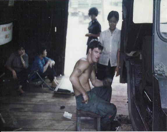 Gail With Interpreter In White Blouse and Maintenance Helpers