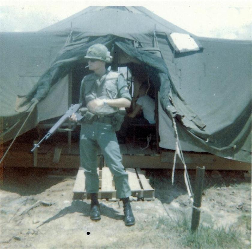SP/4 John D. Brown - Just After Arriving In Country - Just Finished Setting Up Our Tent
