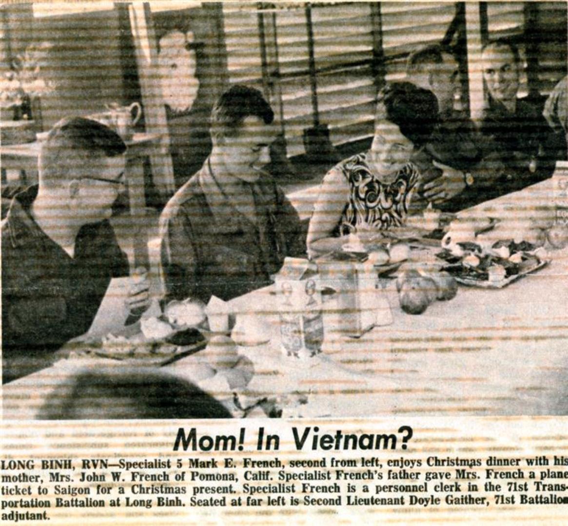 Surprise Visit On Christmas 1967 At Camp Camelot