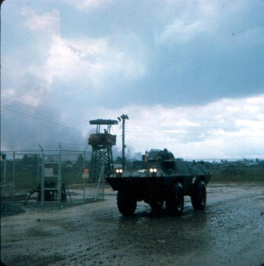 Lt. Dye In Armored Car Leaving Tower #5 Heading Toward Tower #6
