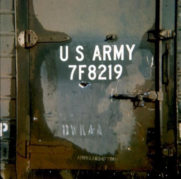 Shrapnel Damage To The Rear Door Of A Trailer From The Half Blown 122MM Rocket