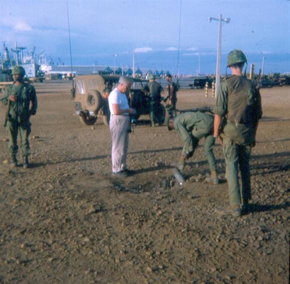  A 122MM Rocket That Partially Exploded And Stuck In The Ground