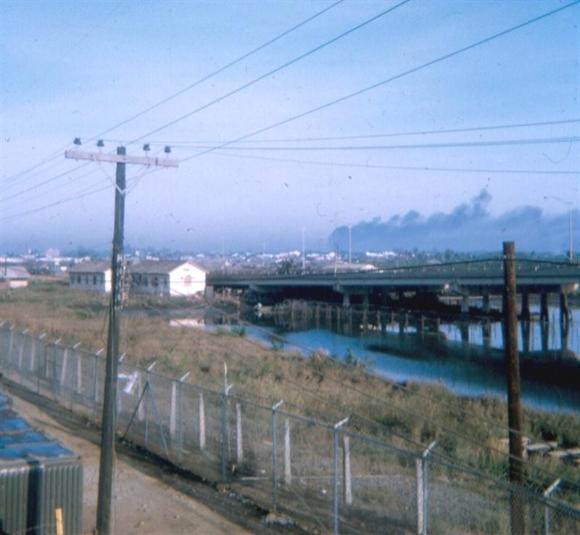 More Of Guard Tower #1 May 1968 - Smoke Coming From Rocket Attack At Tan Son Nhut Air Base