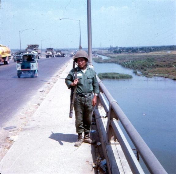 ARVN Soldier Walking Across Newport Bridge - South Vietnam's Finest