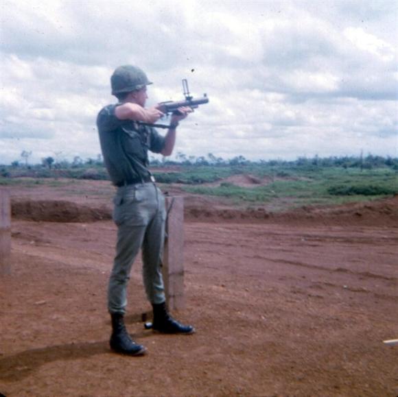 Firing The M-179 Grenade Launcher