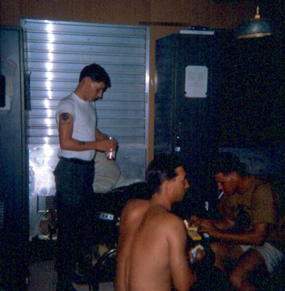 March 1968 -  Party At The Security Guard Quarters - Parker - Grigsby - Schaub - Myself