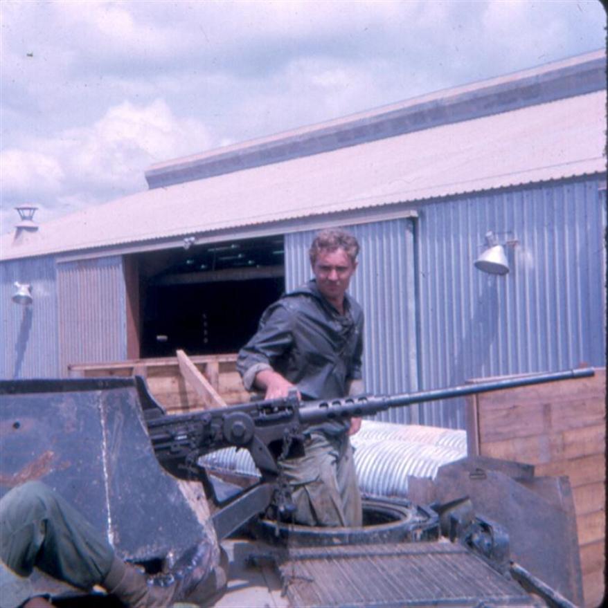 Barry Goins On APC With 30 Cal - Leaving Newport