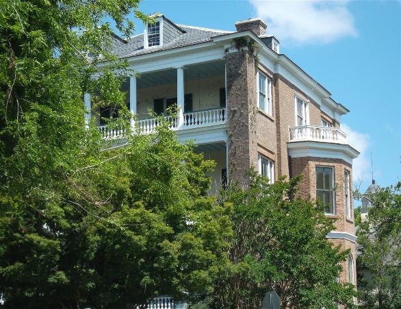Houses And Park Along The Charleston Harbor Area