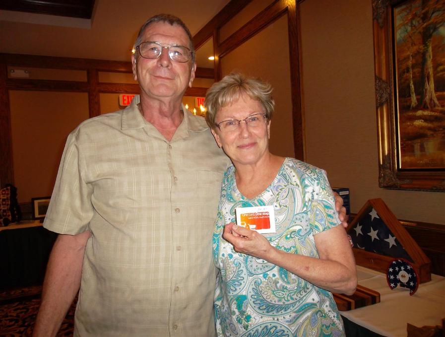Ken & Pat Shafer Win A Gift Card - Photo courtesy of Al & Carol Furtado.