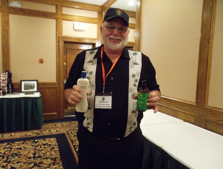 Keith Rowell Wins Some Hair Products - Photo courtesy of Al & Carol Furtado.