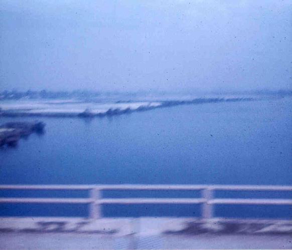 Crossing Newport Bridge viewing opposite side of Newport. 1967