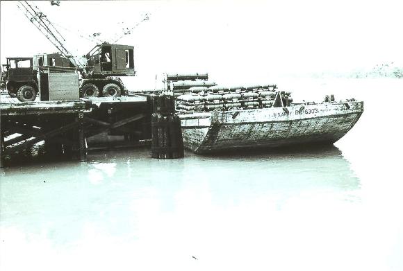 Barge At Binh Hoa Pier Ready For Unloading